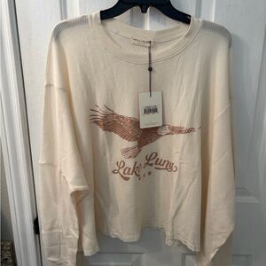 Spell & The Gypsy: Lake Luna Cream Waffle Knit Long Sleeve